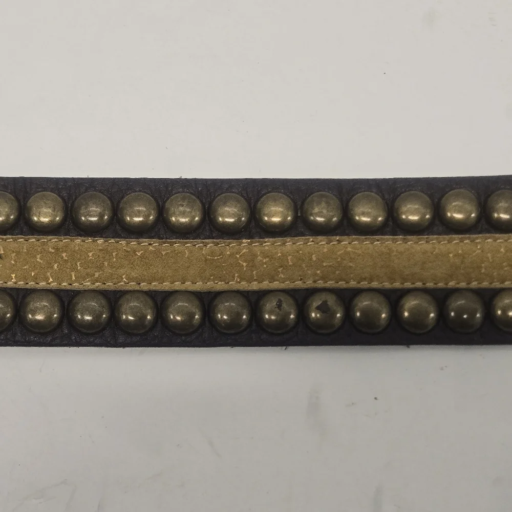 LR leather western cowboy boho Beaded Studded Belt SIZE‎ M